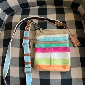 Vintage rainbow coach crossbody bag